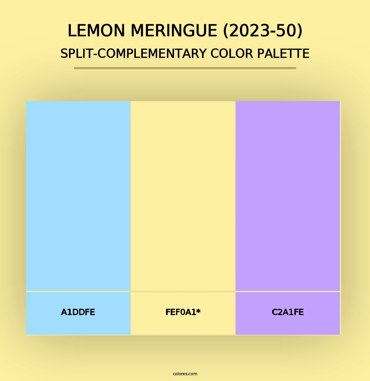 Lemon Meringue (2023-50) - Split-Complementary Color Palette