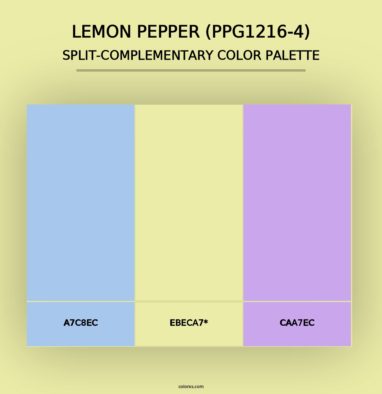 Lemon Pepper (PPG1216-4) - Split-Complementary Color Palette