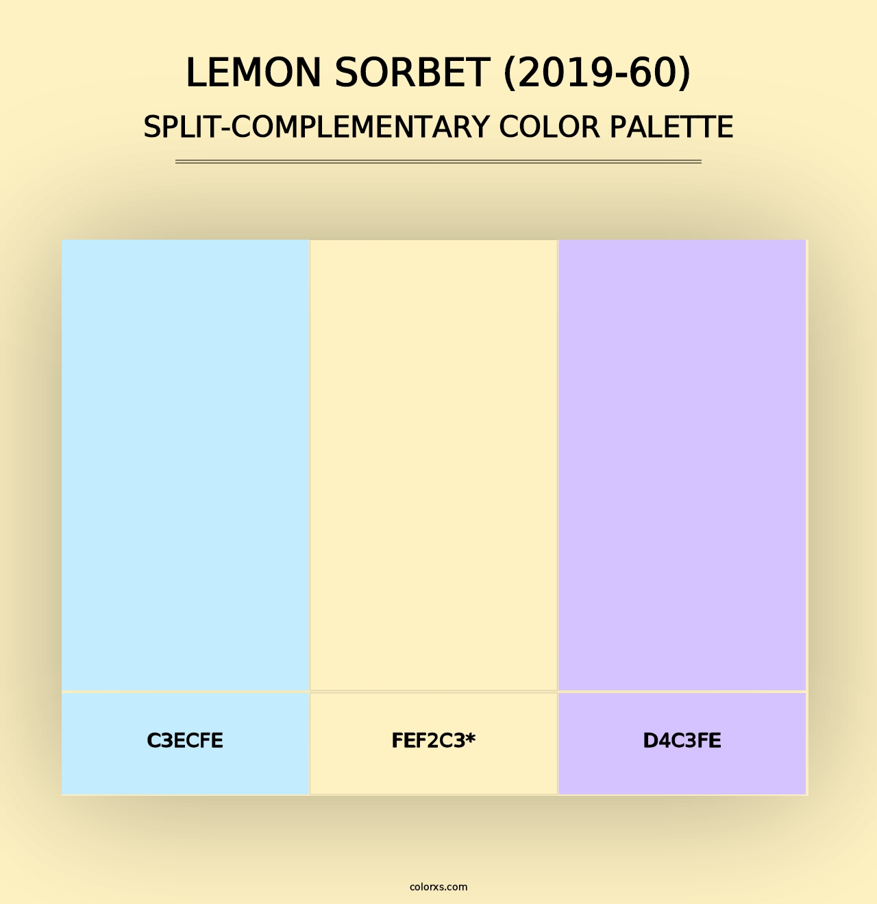 Lemon Sorbet (2019-60) - Split-Complementary Color Palette