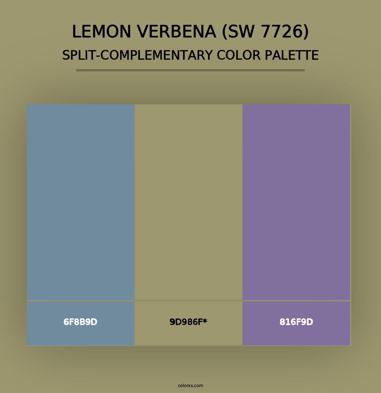 Lemon Verbena (SW 7726) - Split-Complementary Color Palette