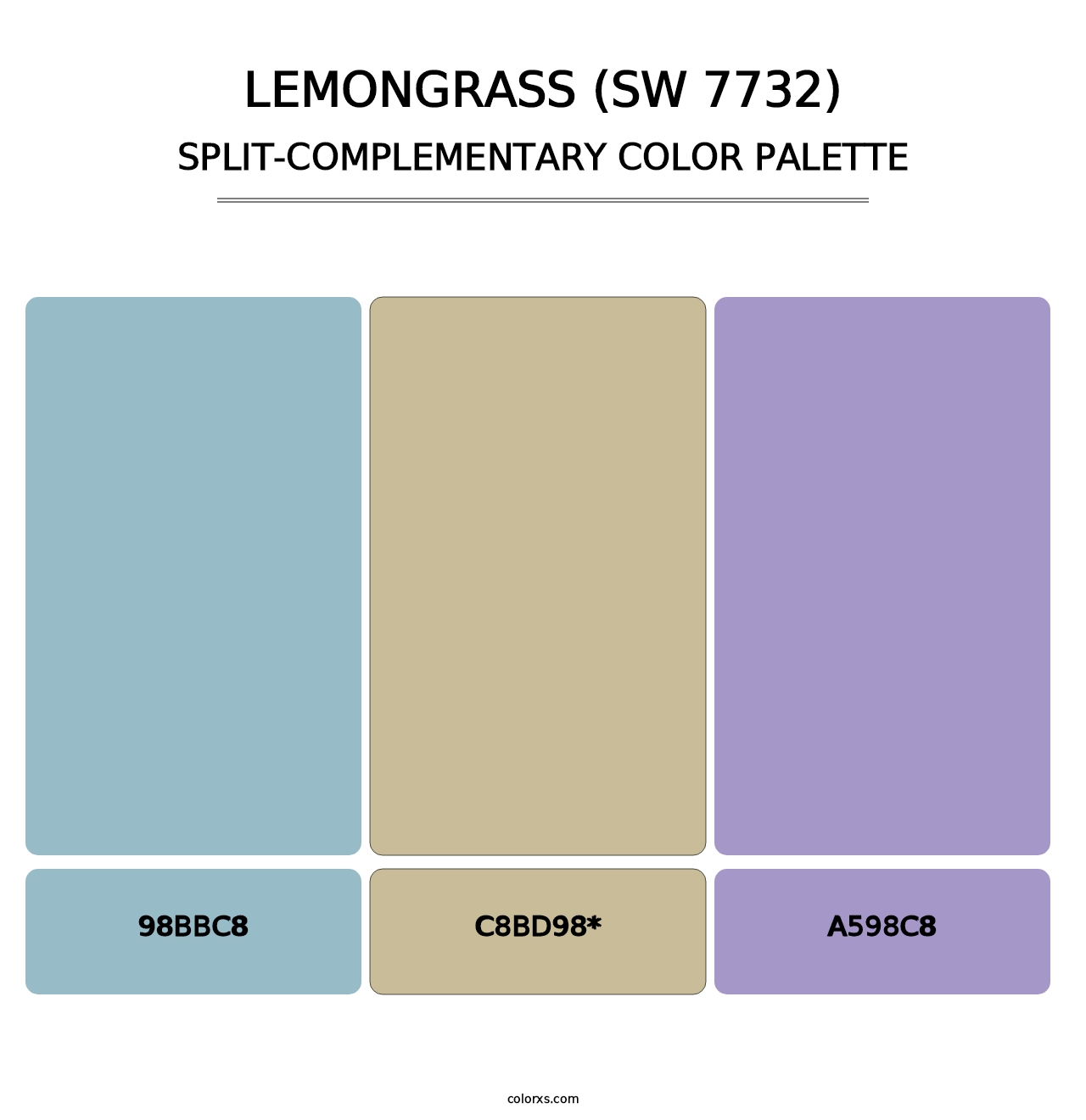 Lemongrass (SW 7732) - Split-Complementary Color Palette