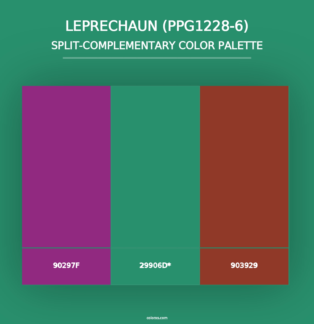 Leprechaun (PPG1228-6) - Split-Complementary Color Palette