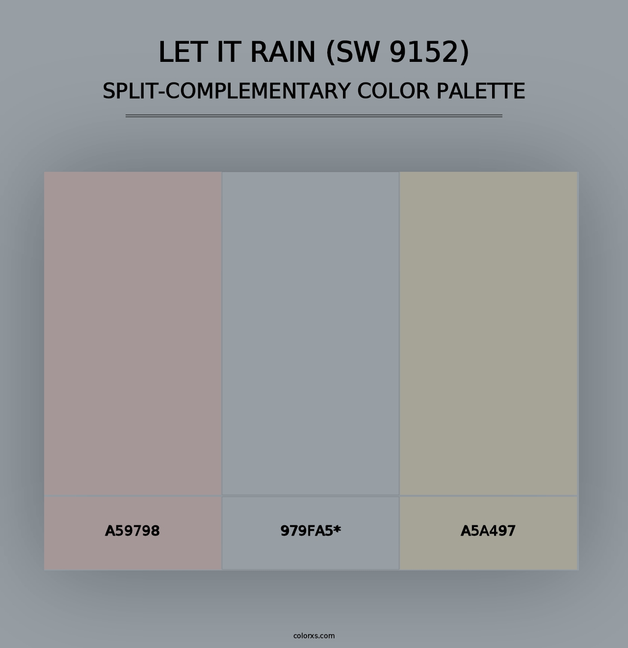 Let it Rain (SW 9152) - Split-Complementary Color Palette