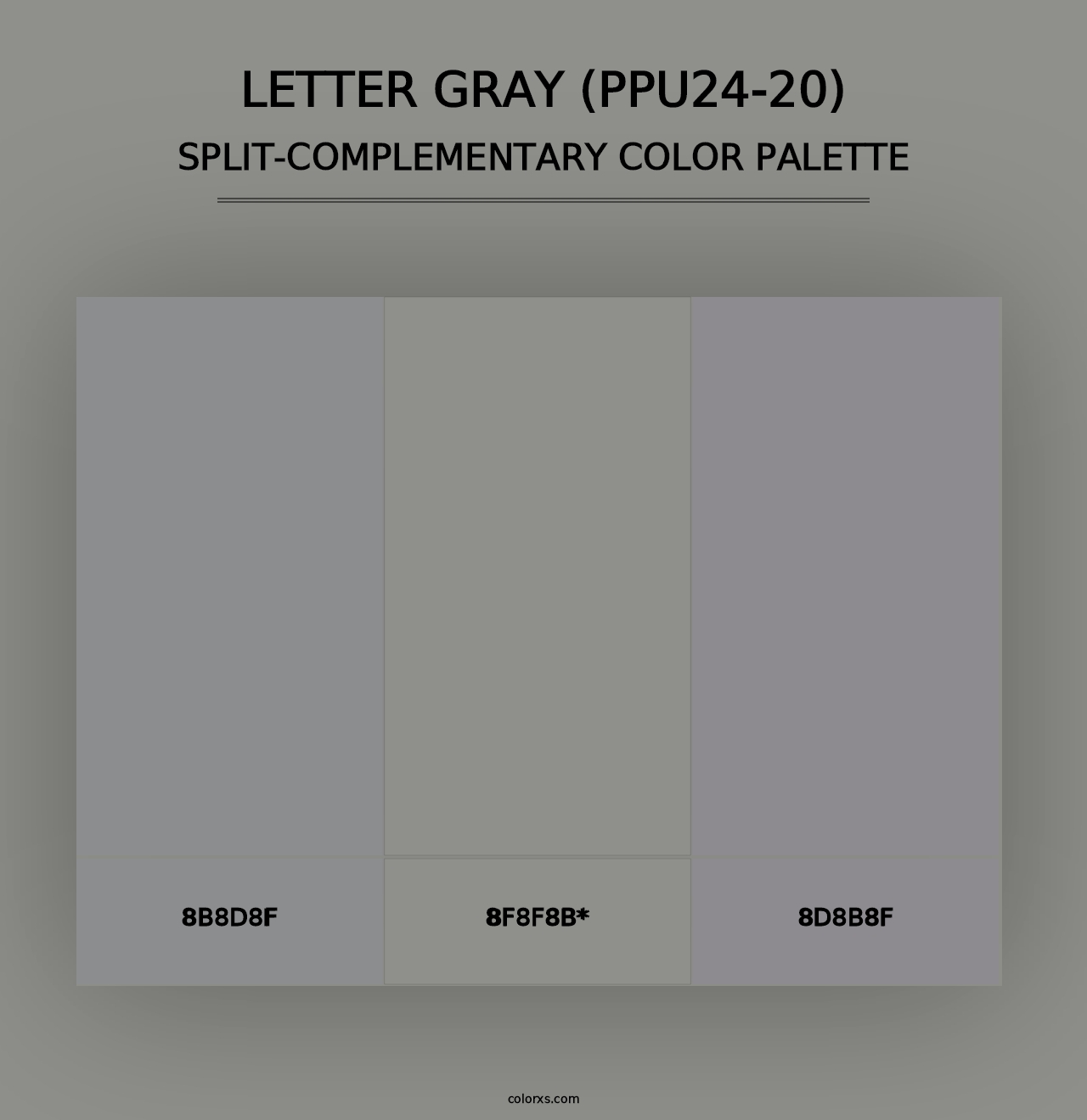 Letter Gray (PPU24-20) - Split-Complementary Color Palette