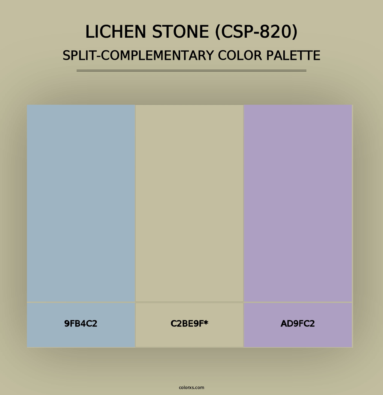 Lichen Stone (CSP-820) - Split-Complementary Color Palette