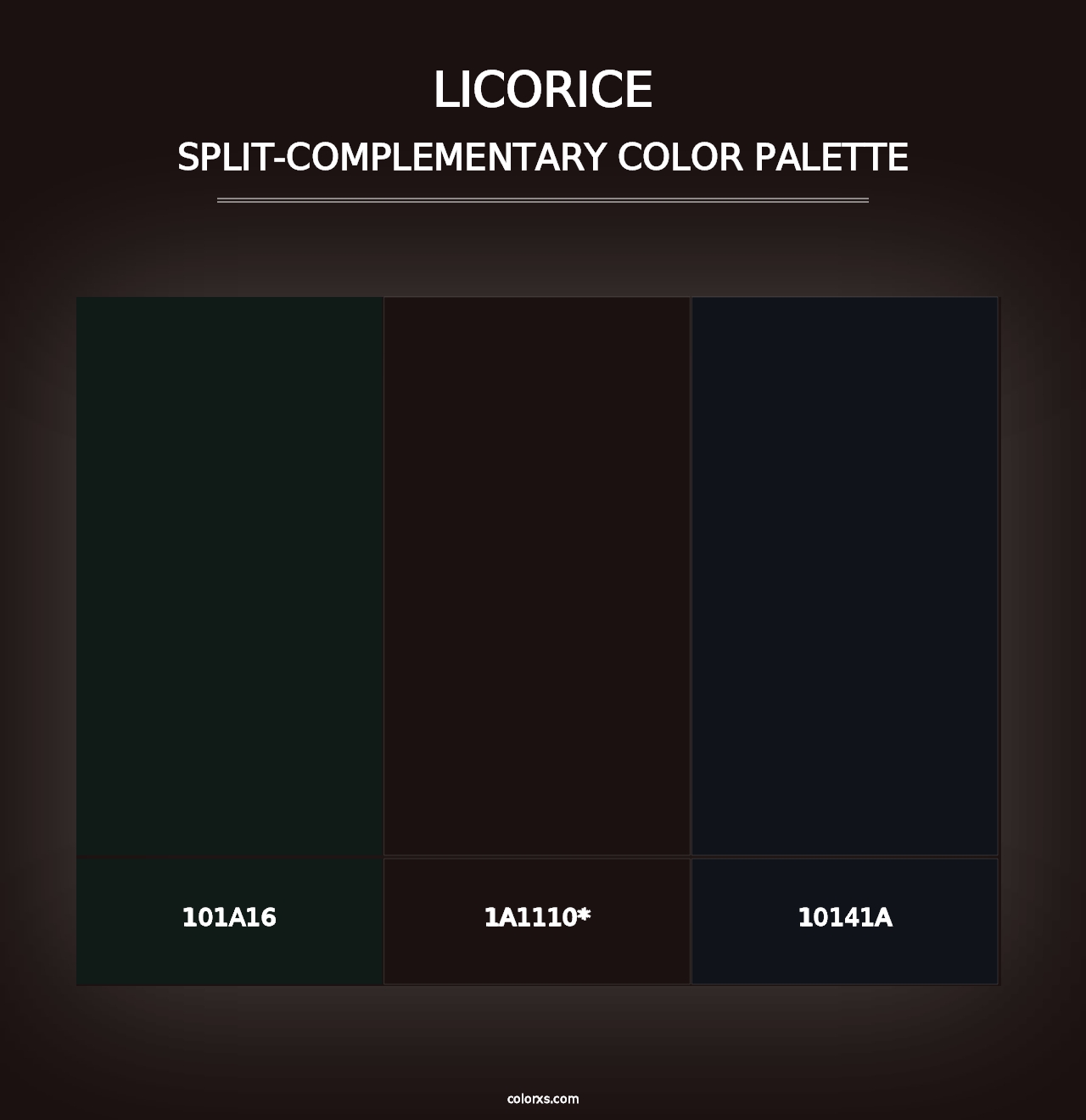 Licorice - Split-Complementary Color Palette