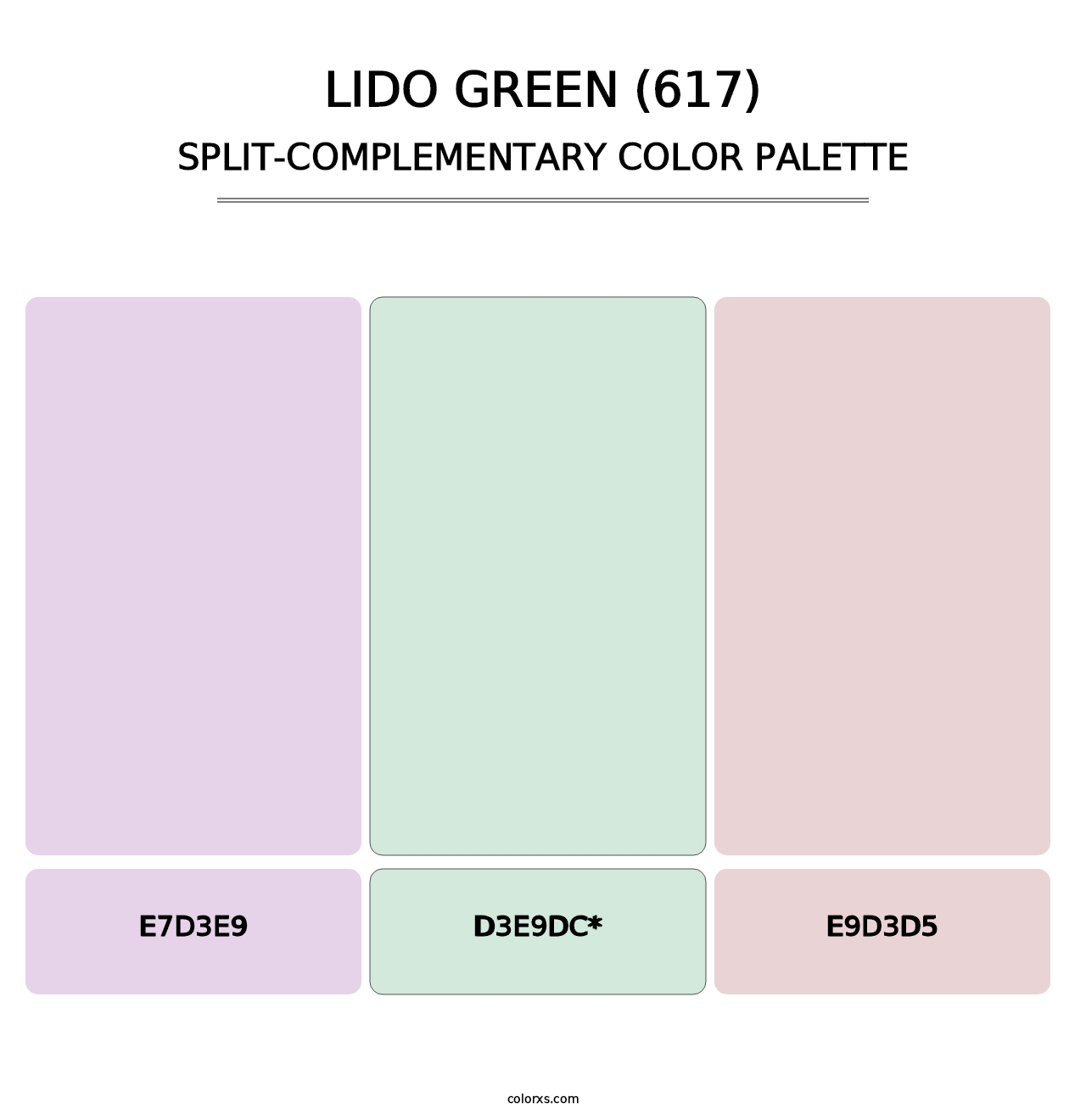 Lido Green (617) - Split-Complementary Color Palette