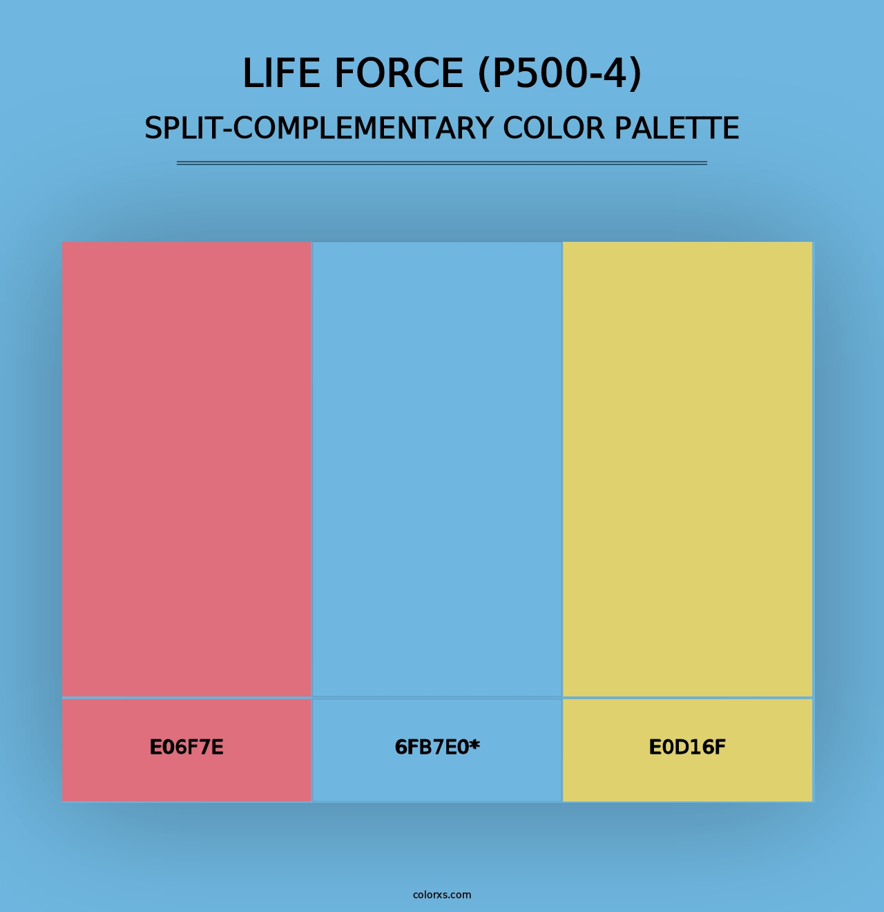 Life Force (P500-4) - Split-Complementary Color Palette