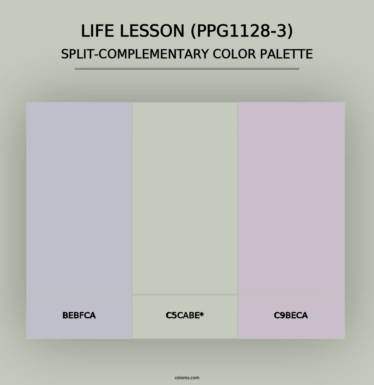 Life Lesson (PPG1128-3) - Split-Complementary Color Palette