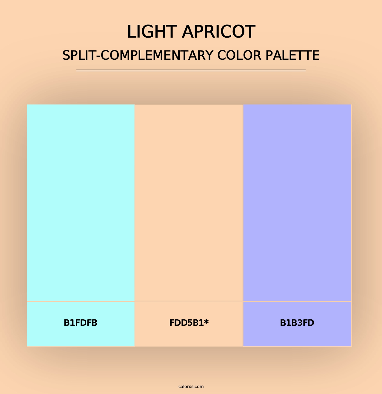 Light Apricot - Split-Complementary Color Palette