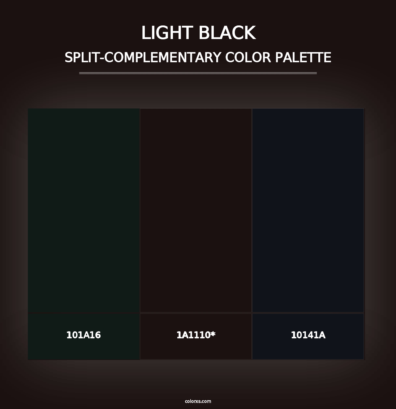 Light Black - Split-Complementary Color Palette