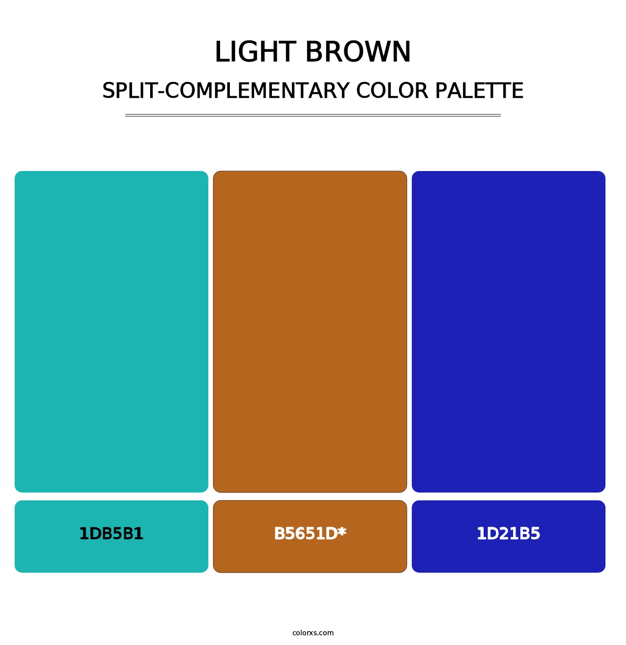 Light Brown - Split-Complementary Color Palette