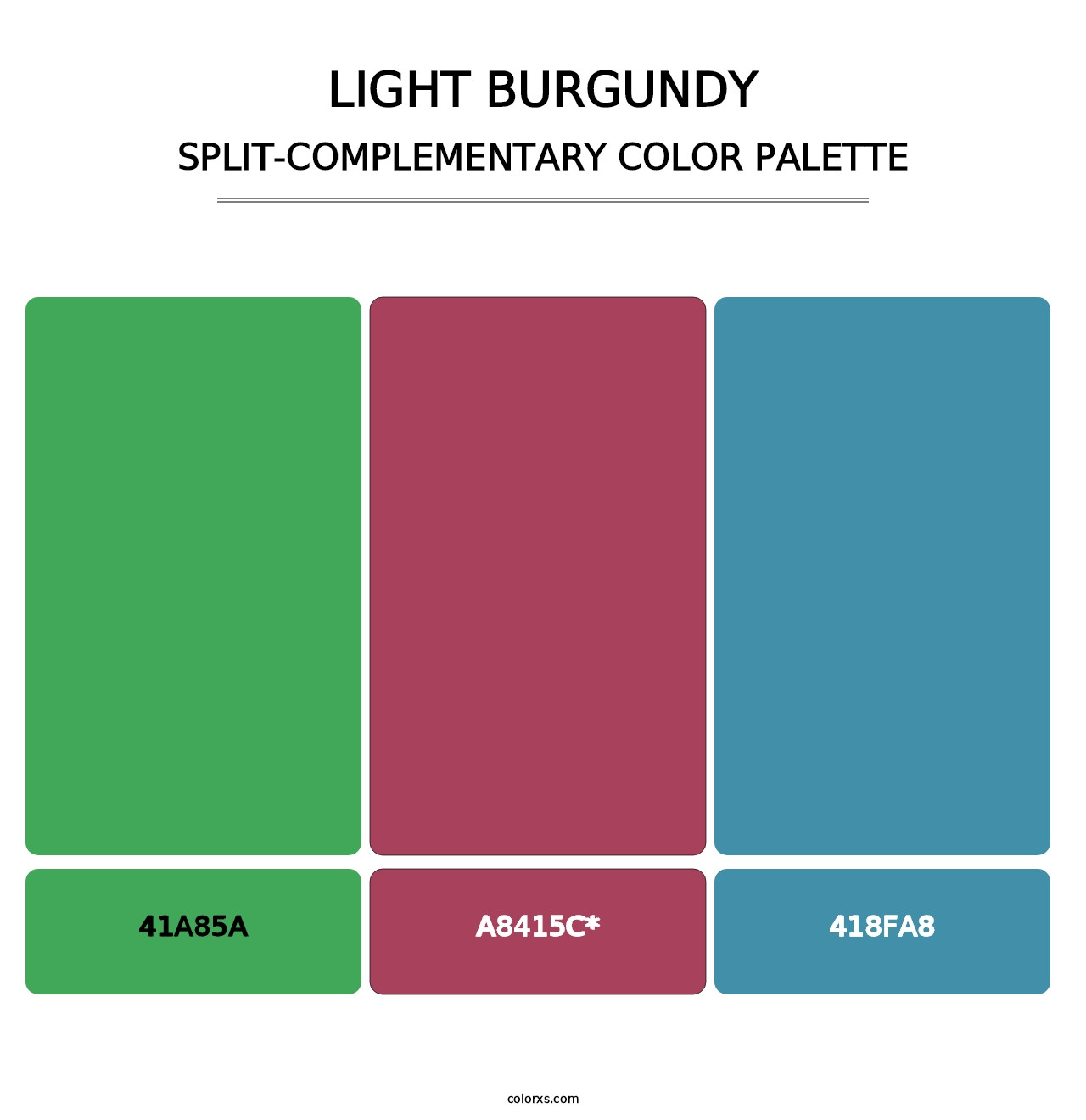 Light Burgundy - Split-Complementary Color Palette