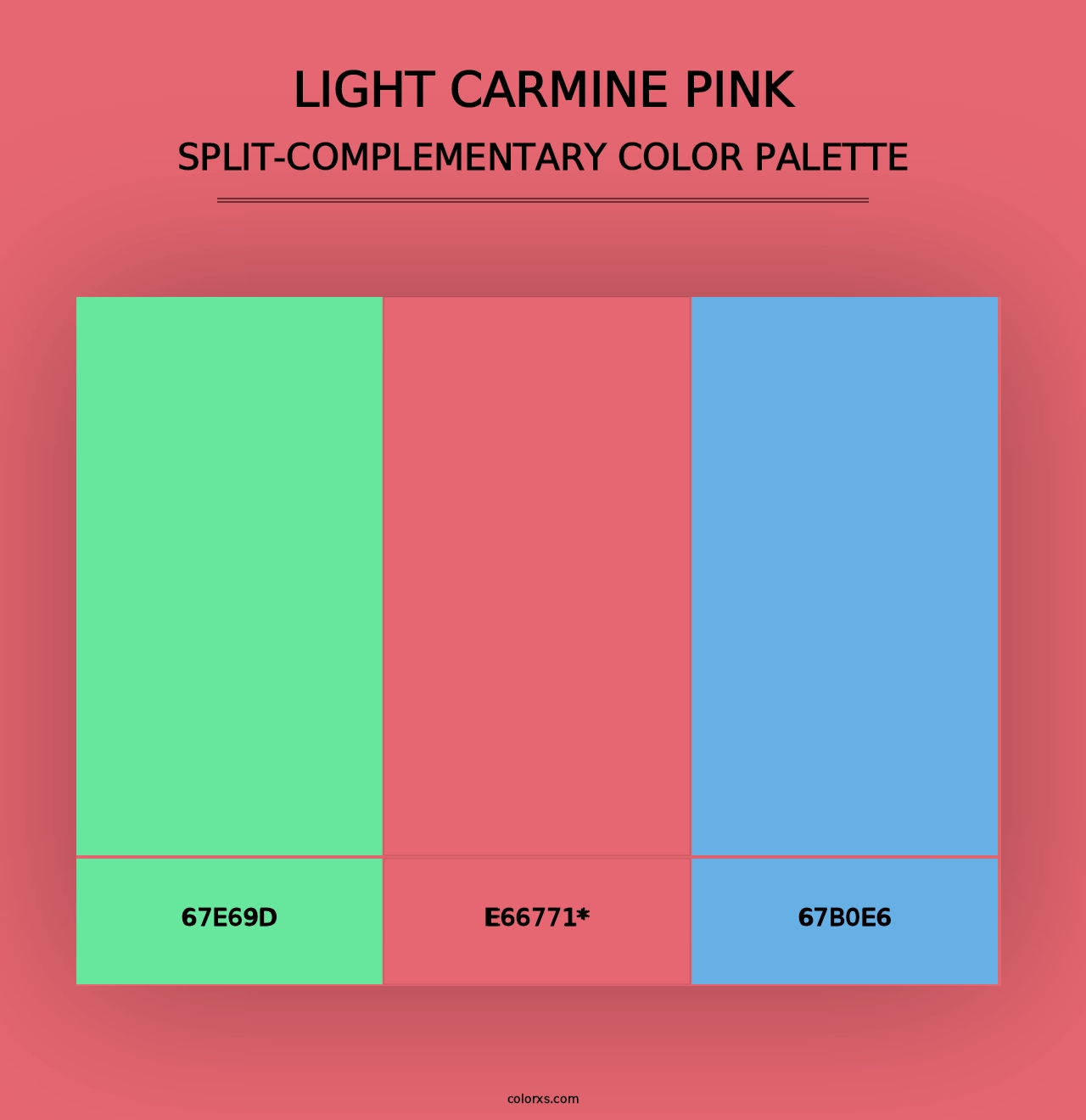 Light Carmine Pink - Split-Complementary Color Palette