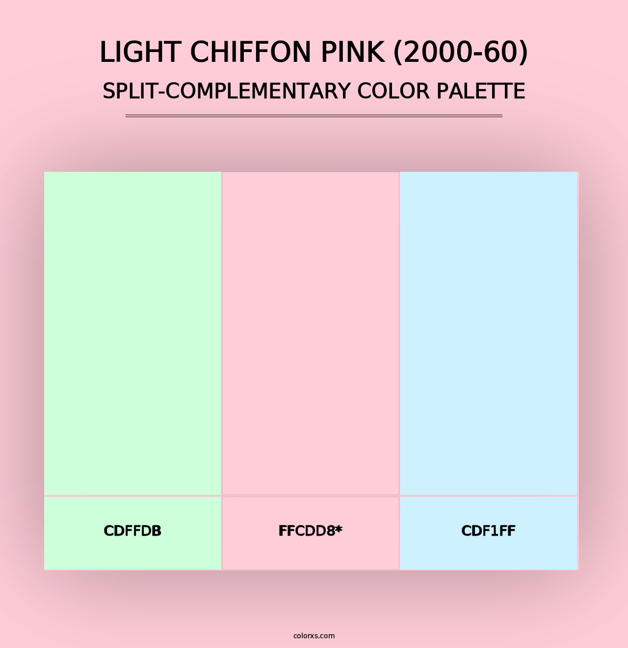 Light Chiffon Pink (2000-60) - Split-Complementary Color Palette