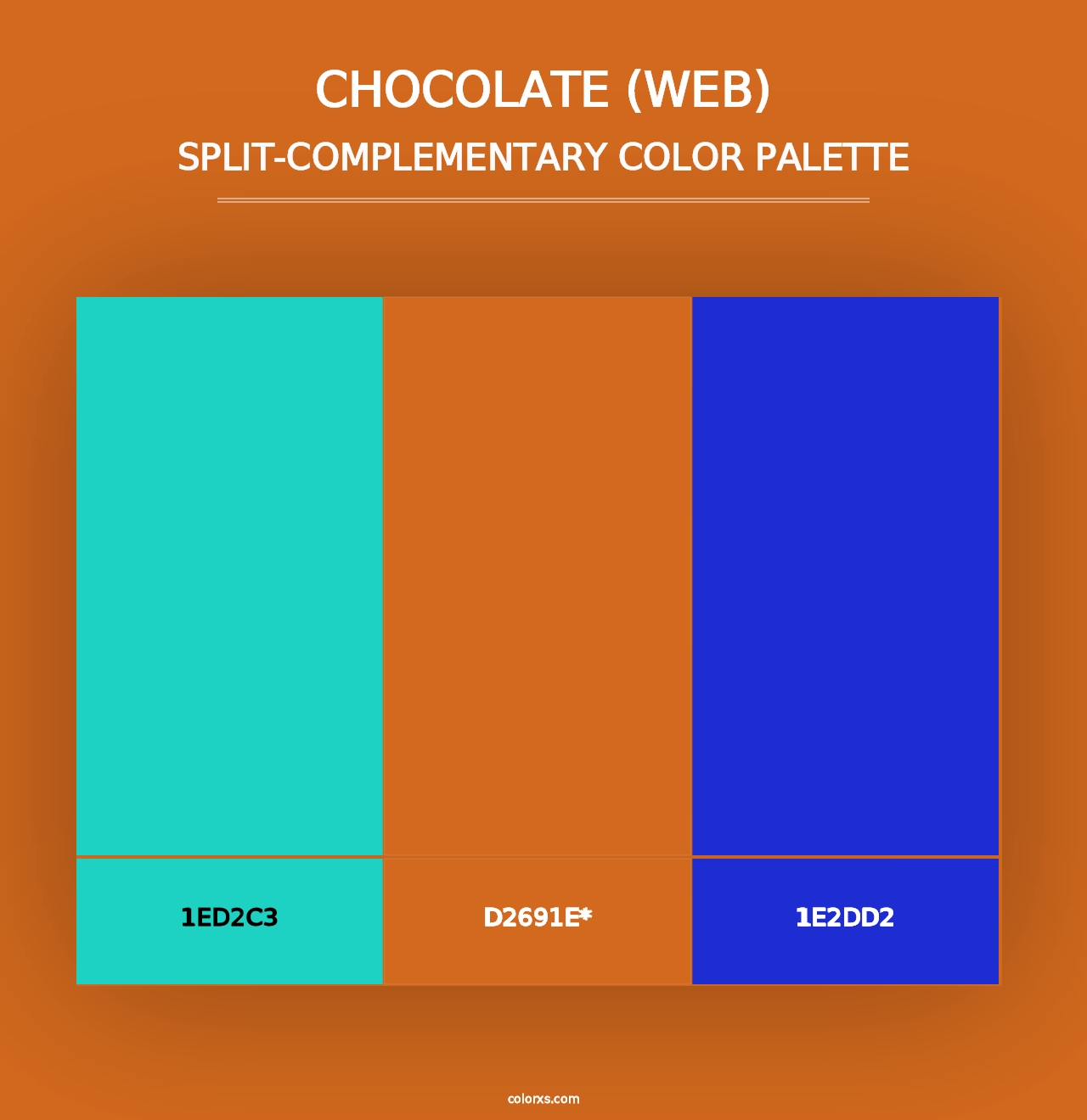 Chocolate (Web) - Split-Complementary Color Palette