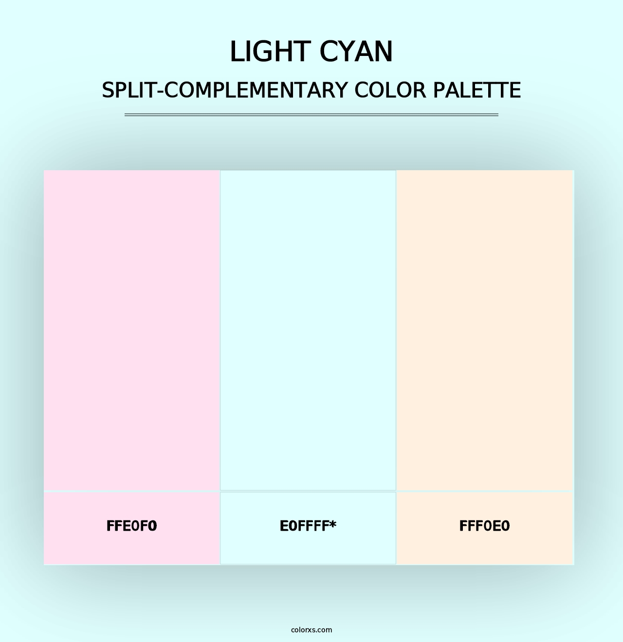 Light Cyan - Split-Complementary Color Palette