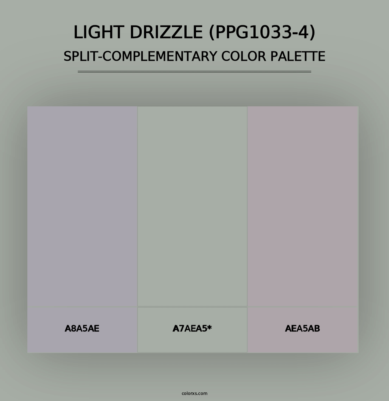 Light Drizzle (PPG1033-4) - Split-Complementary Color Palette