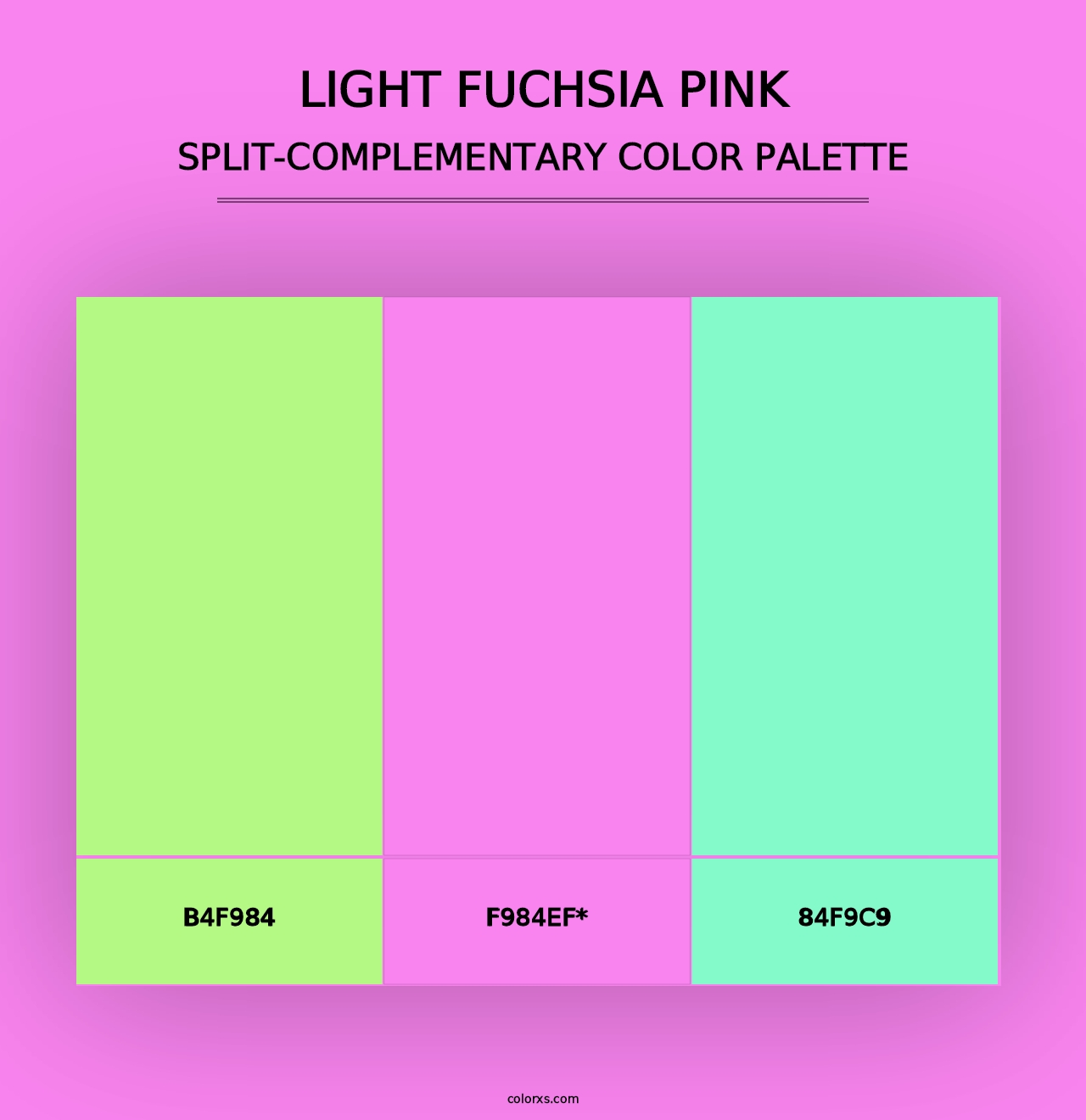 Light Fuchsia Pink - Split-Complementary Color Palette