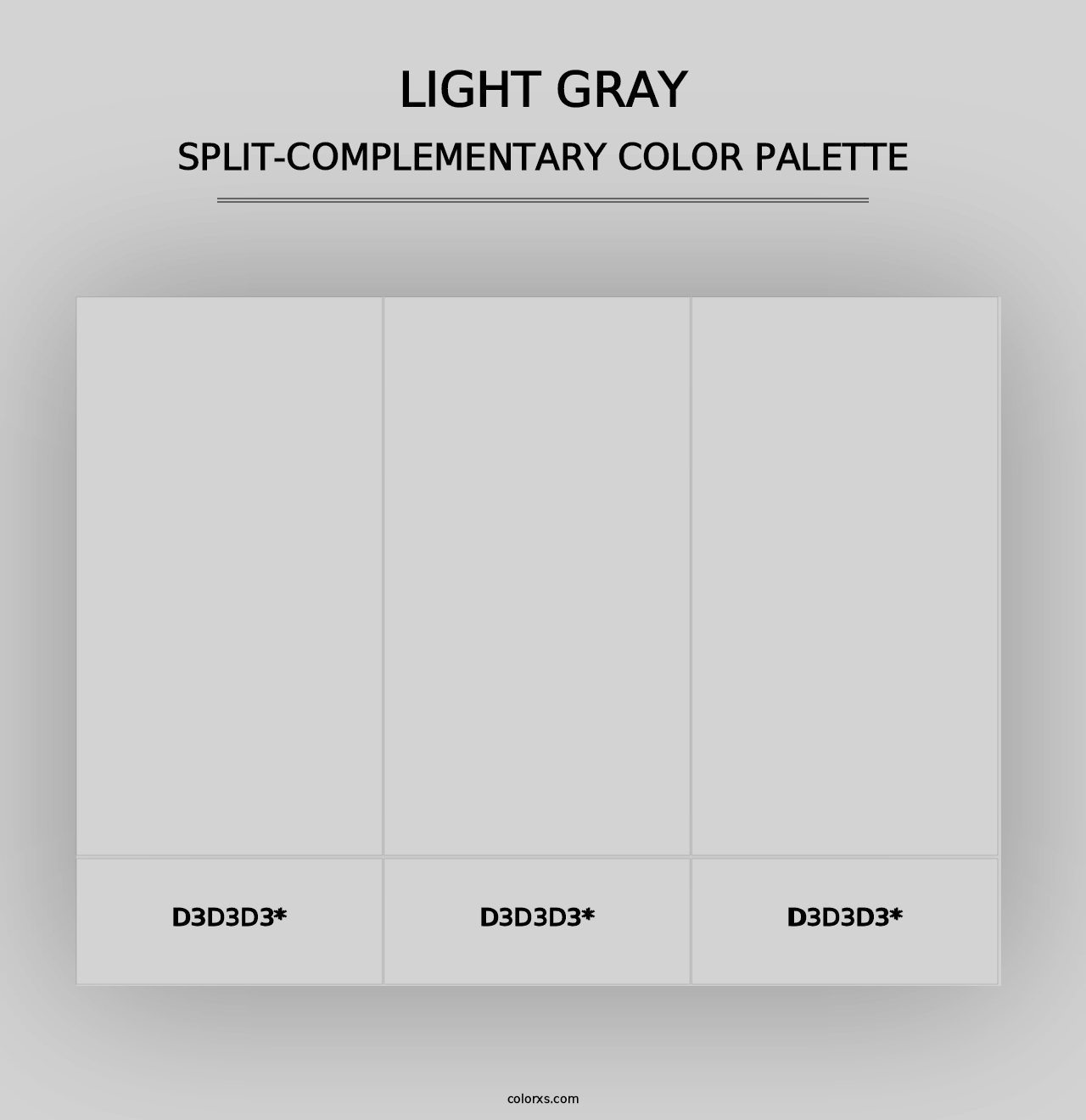 Light Gray - Split-Complementary Color Palette