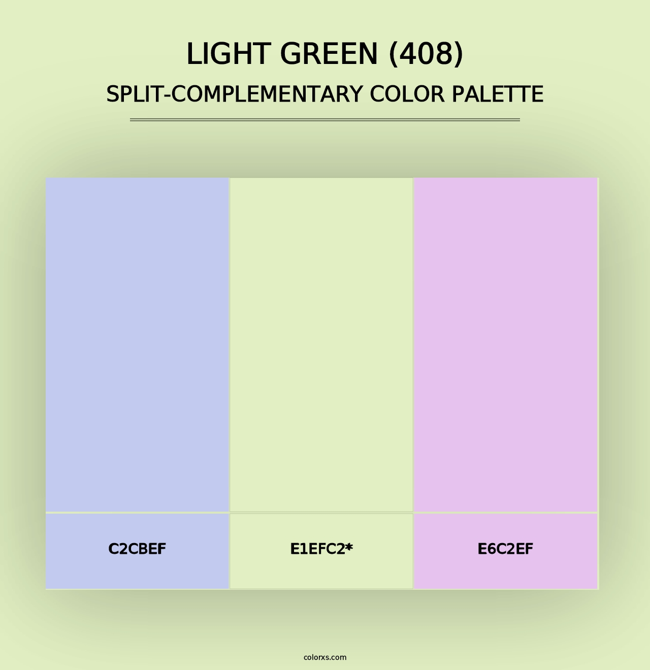 Light Green (408) - Split-Complementary Color Palette