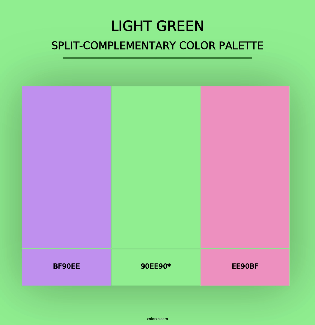 Light Green - Split-Complementary Color Palette