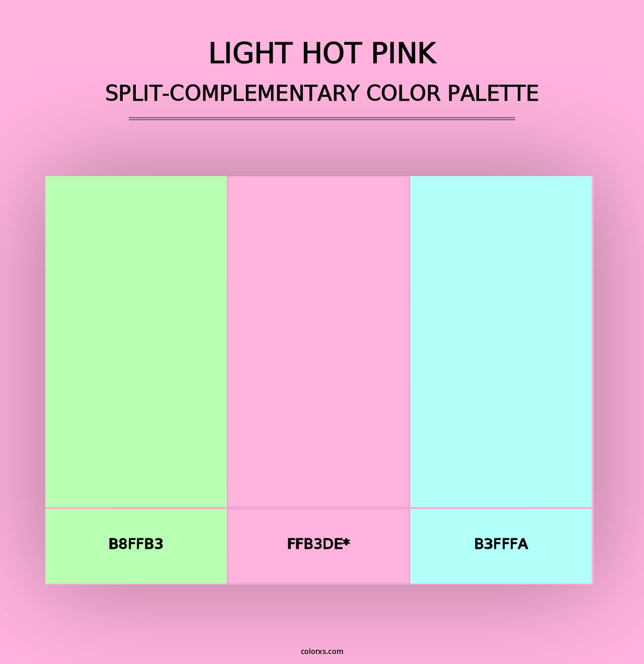 Light Hot Pink - Split-Complementary Color Palette