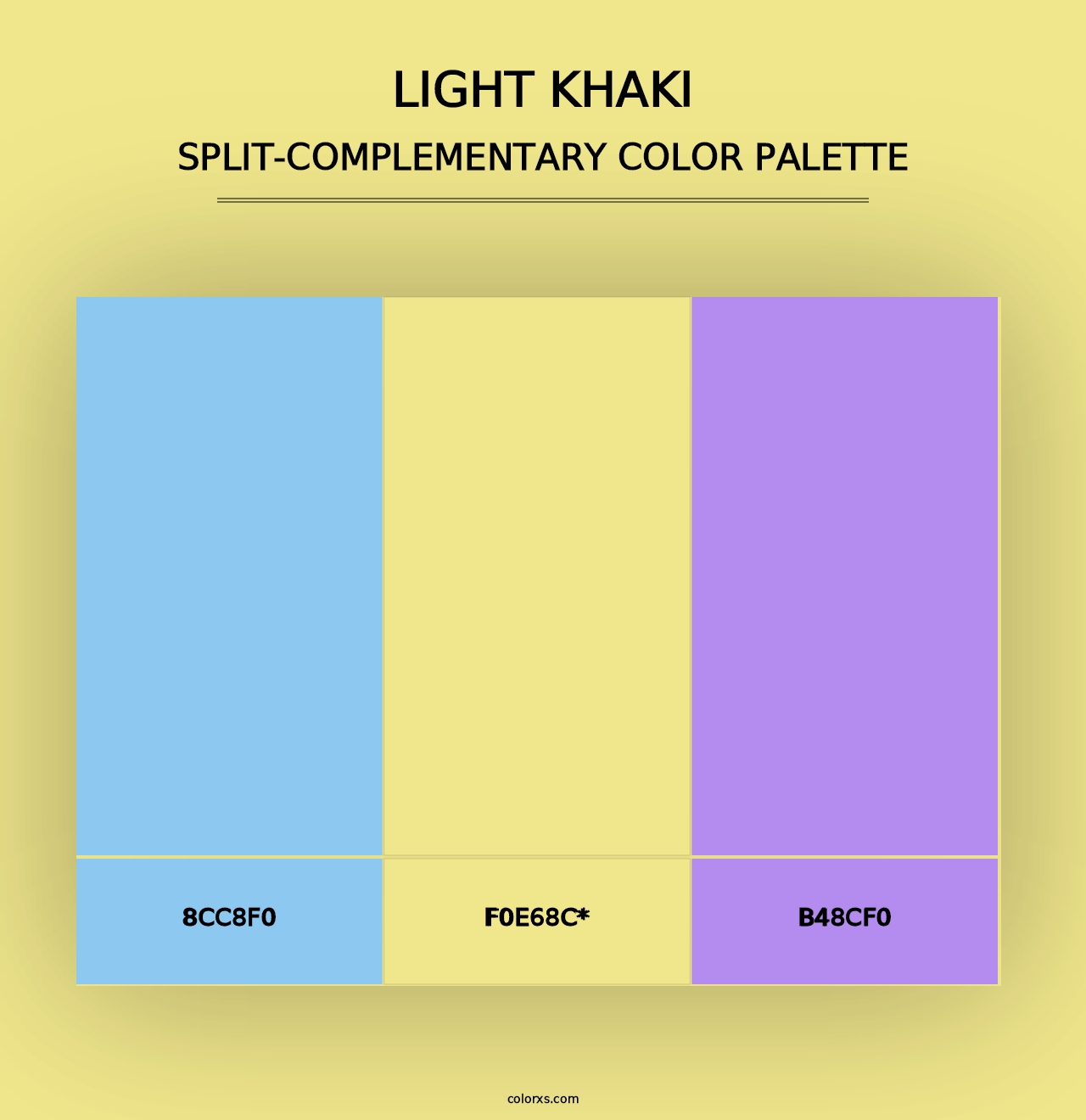 Light Khaki - Split-Complementary Color Palette