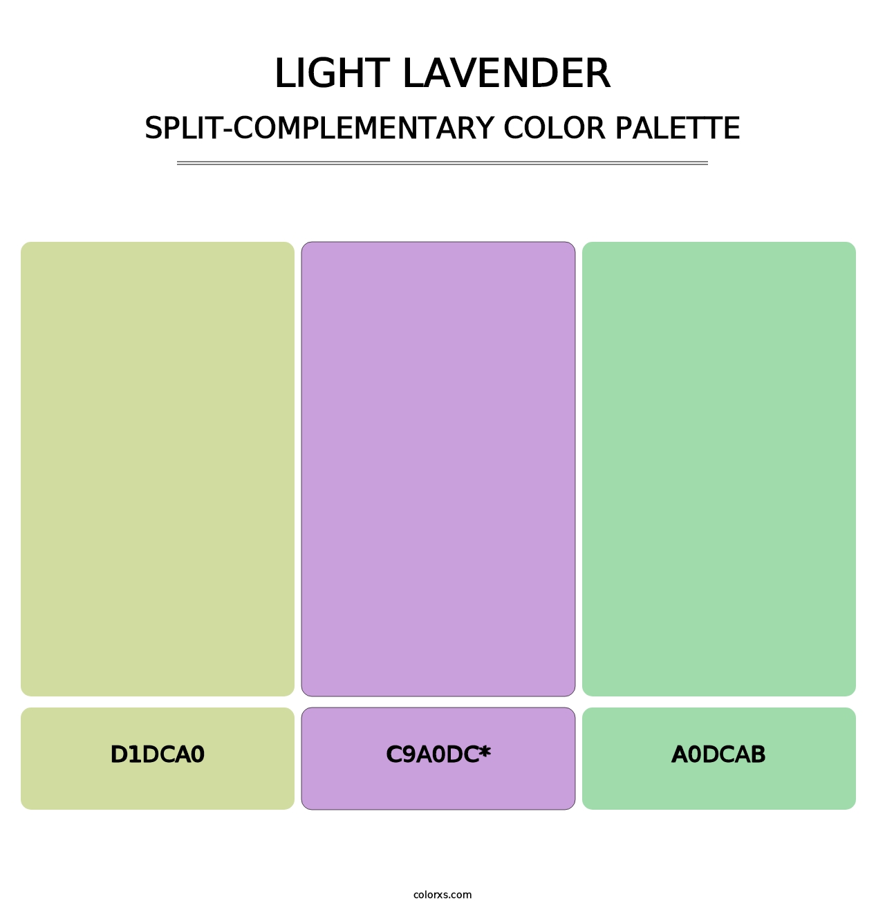 Light Lavender - Split-Complementary Color Palette