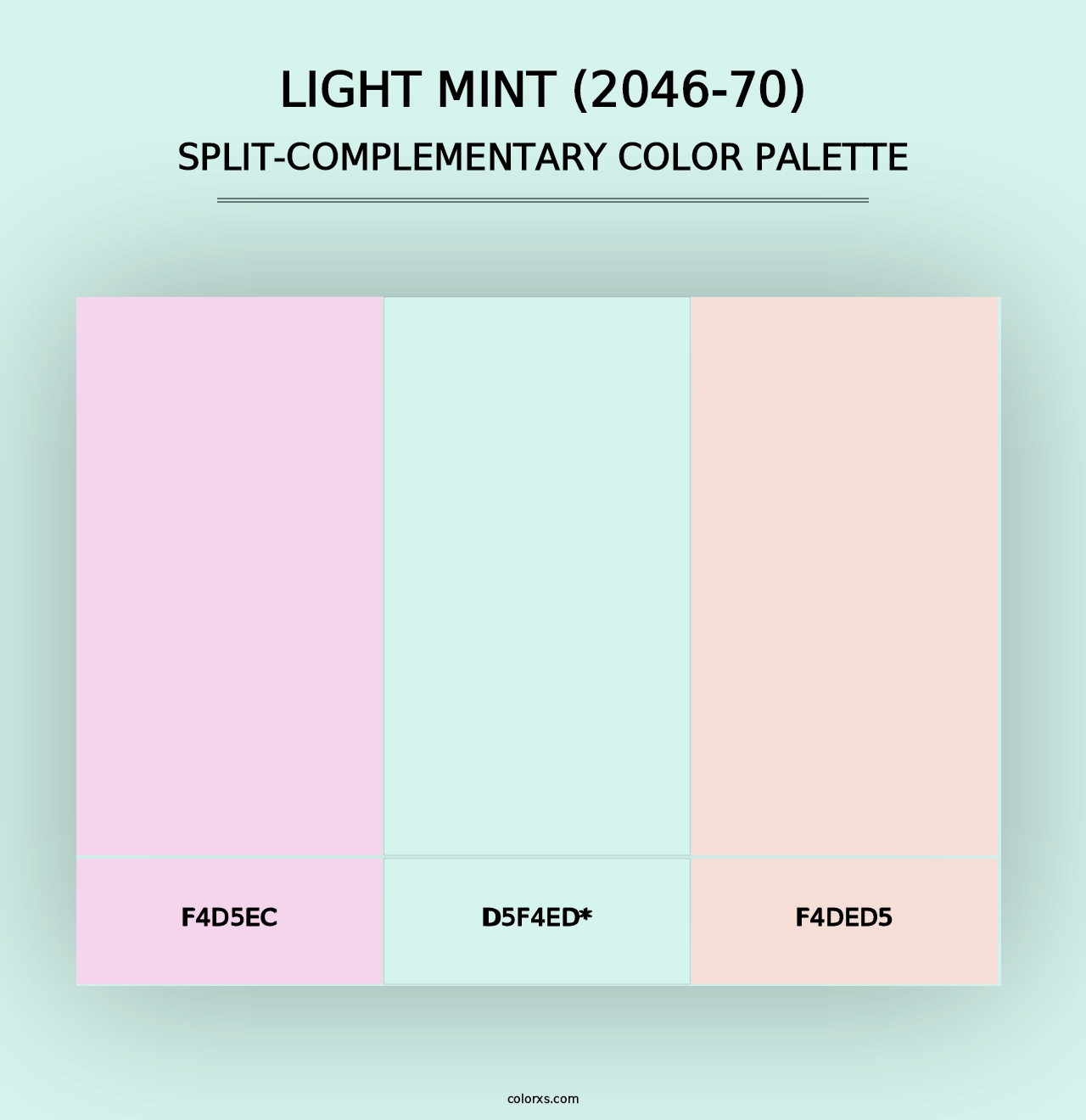 Light Mint (2046-70) - Split-Complementary Color Palette