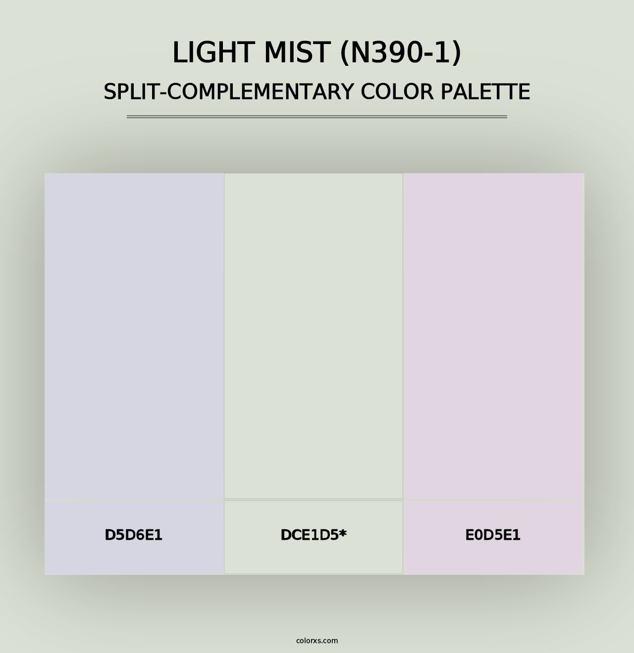 Light Mist (N390-1) - Split-Complementary Color Palette