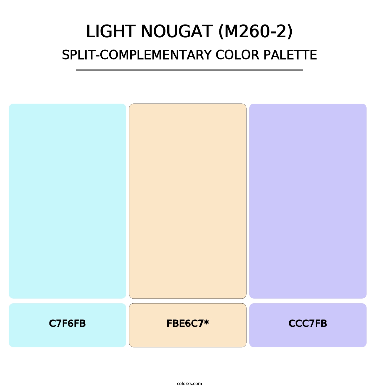 Light Nougat (M260-2) - Split-Complementary Color Palette