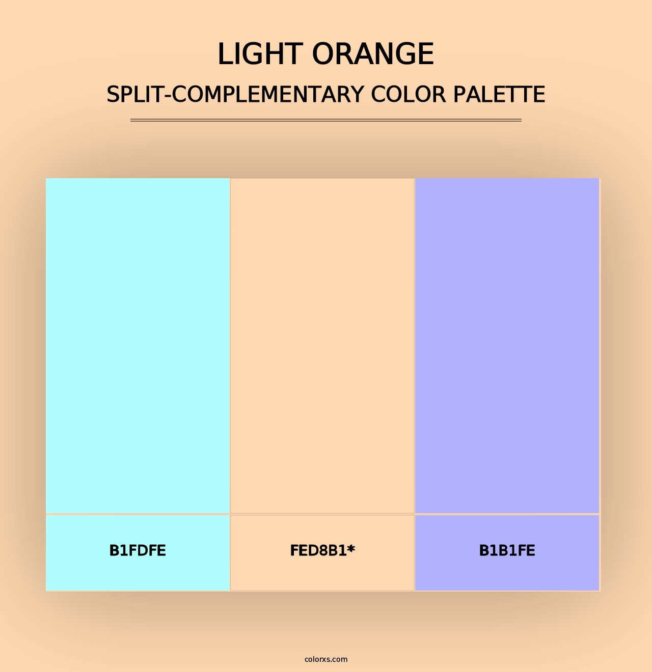 Light Orange - Split-Complementary Color Palette