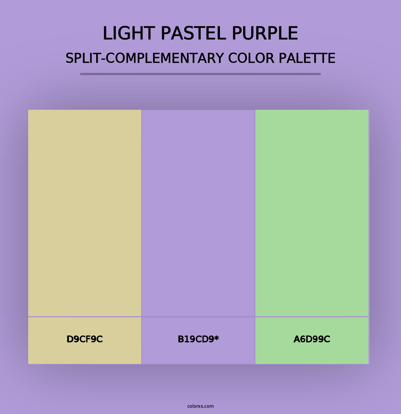 Light Pastel Purple - Split-Complementary Color Palette