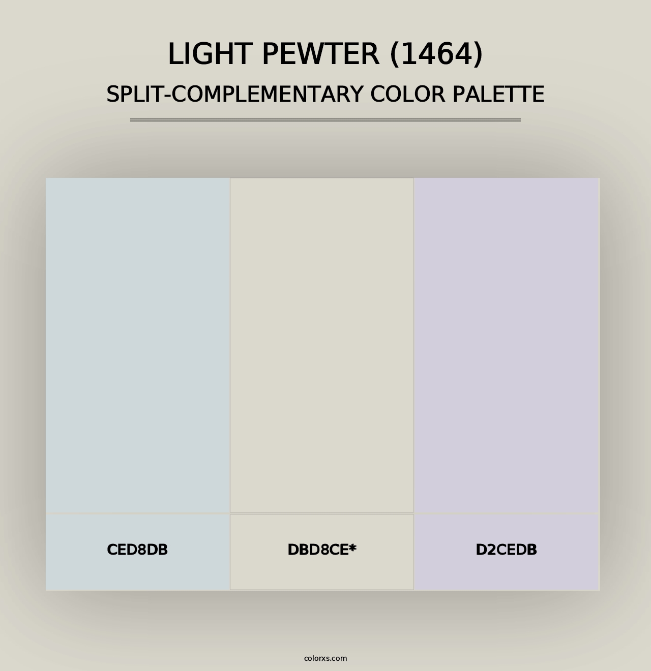 Light Pewter (1464) - Split-Complementary Color Palette