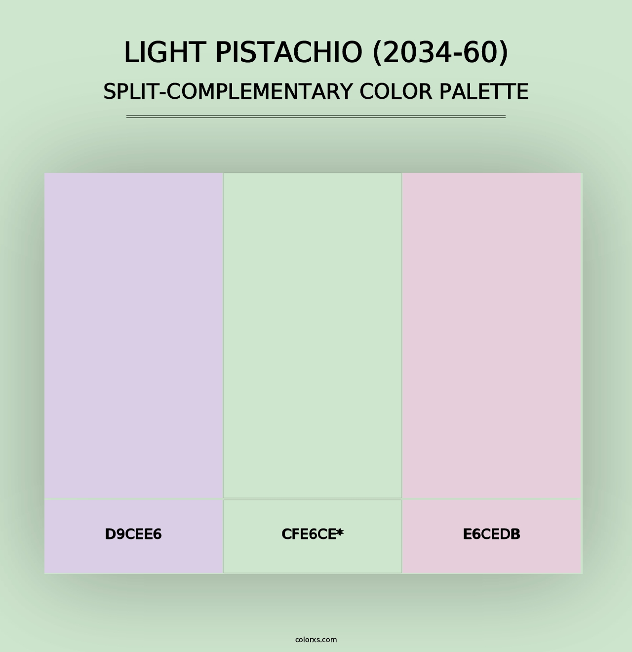 Light Pistachio (2034-60) - Split-Complementary Color Palette