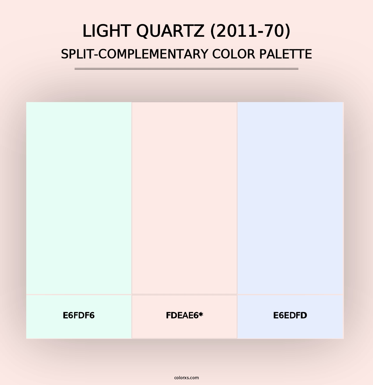 Light Quartz (2011-70) - Split-Complementary Color Palette