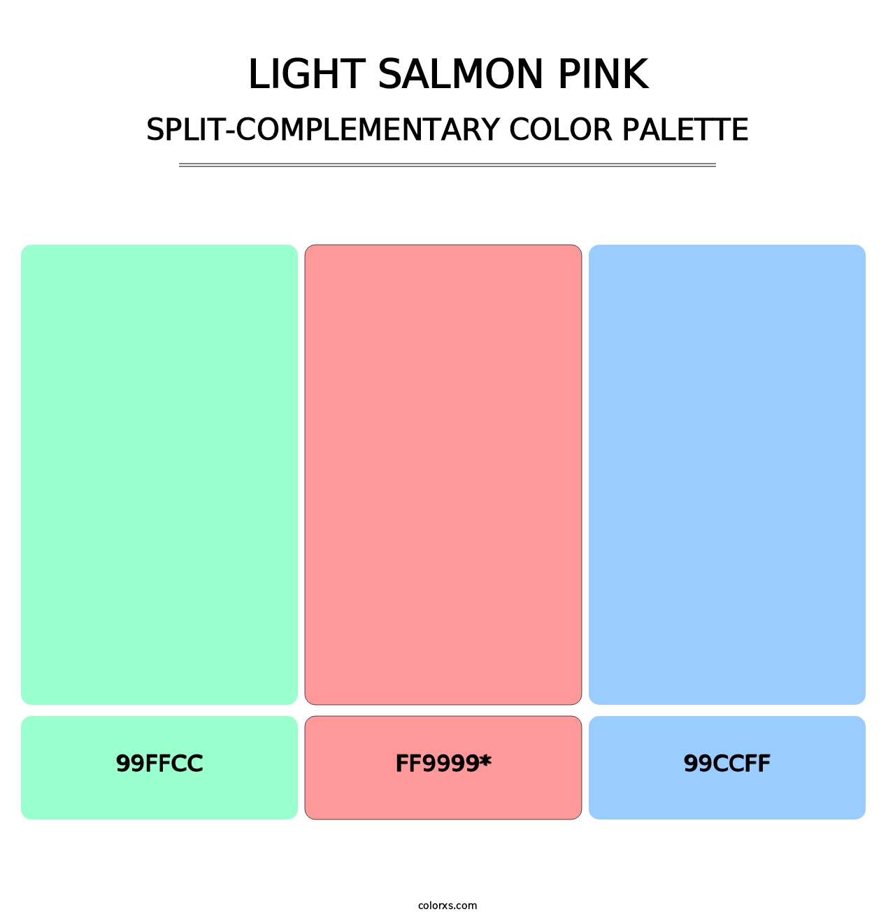 Light Salmon Pink - Split-Complementary Color Palette