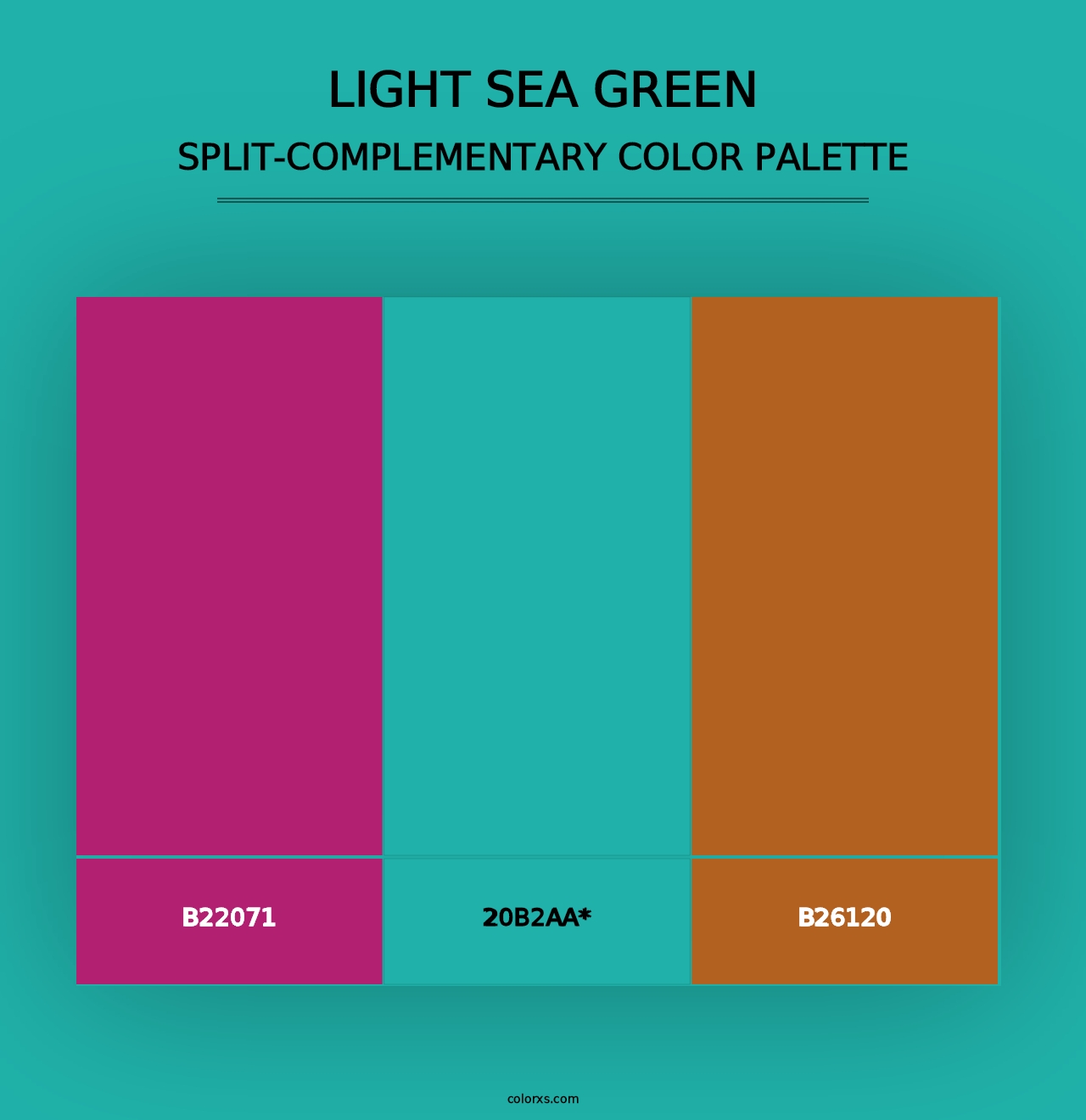 Light Sea Green - Split-Complementary Color Palette