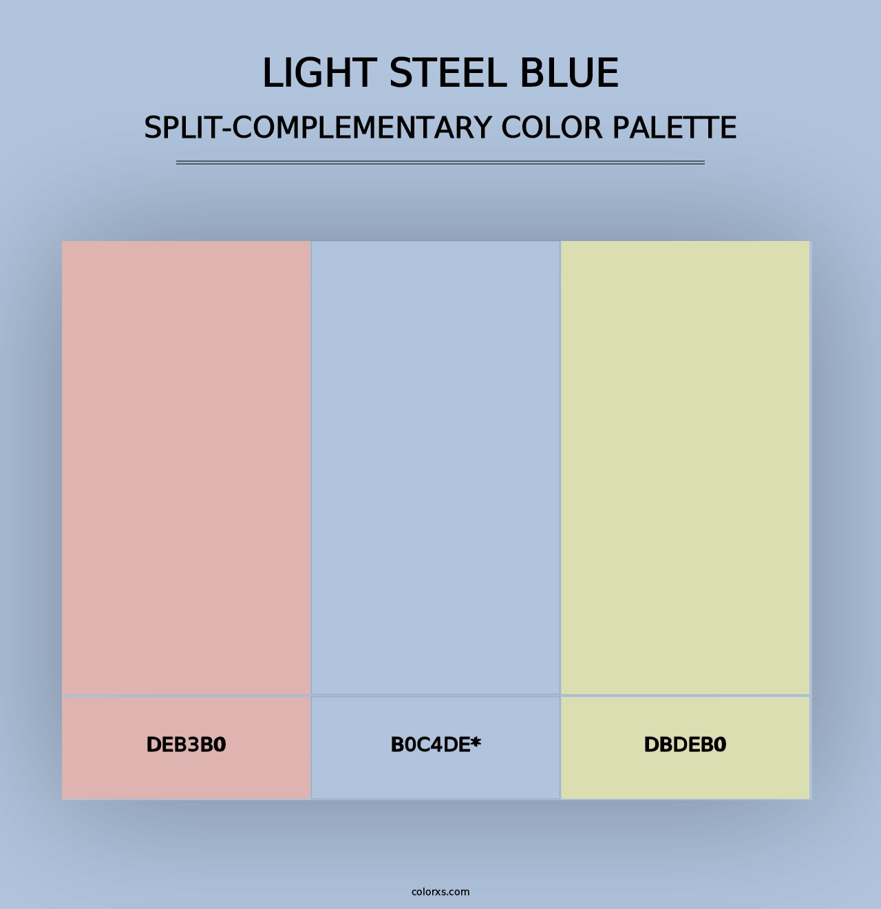 Light Steel Blue - Split-Complementary Color Palette