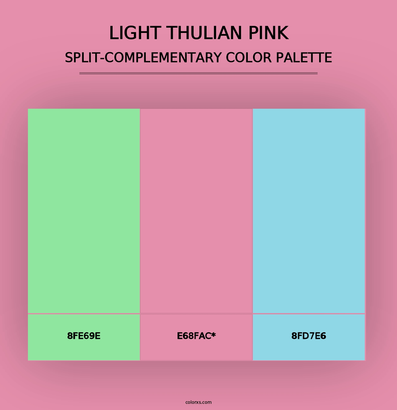 Light Thulian pink - Split-Complementary Color Palette