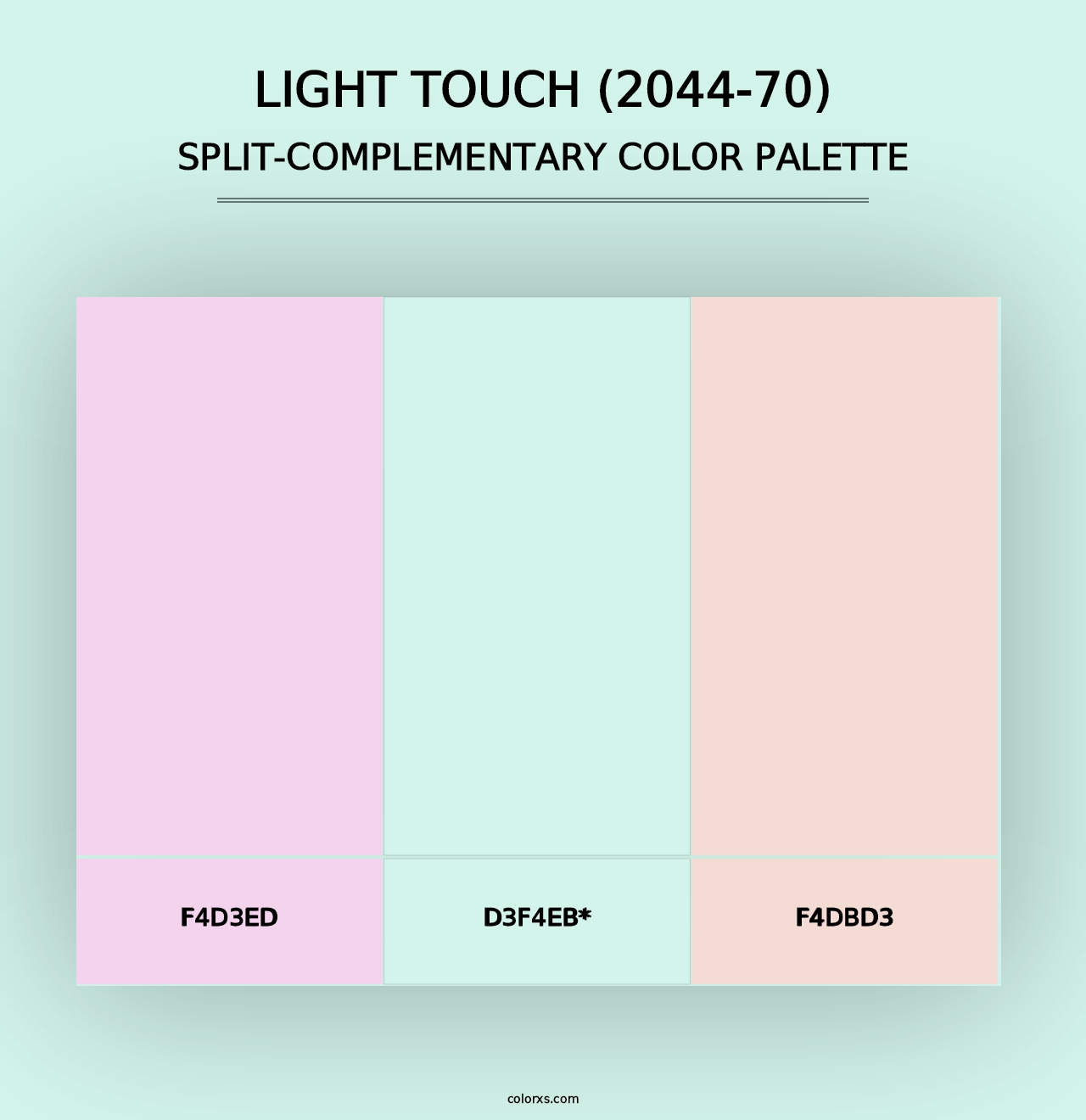 Light Touch (2044-70) - Split-Complementary Color Palette