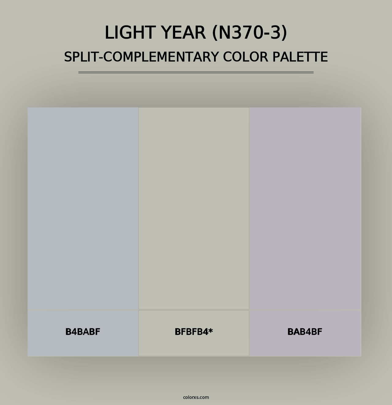 Light Year (N370-3) - Split-Complementary Color Palette