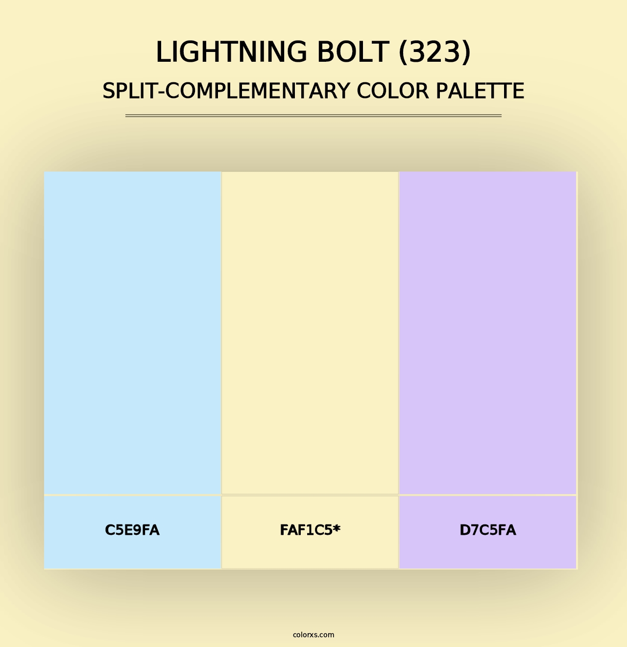 Lightning Bolt (323) - Split-Complementary Color Palette