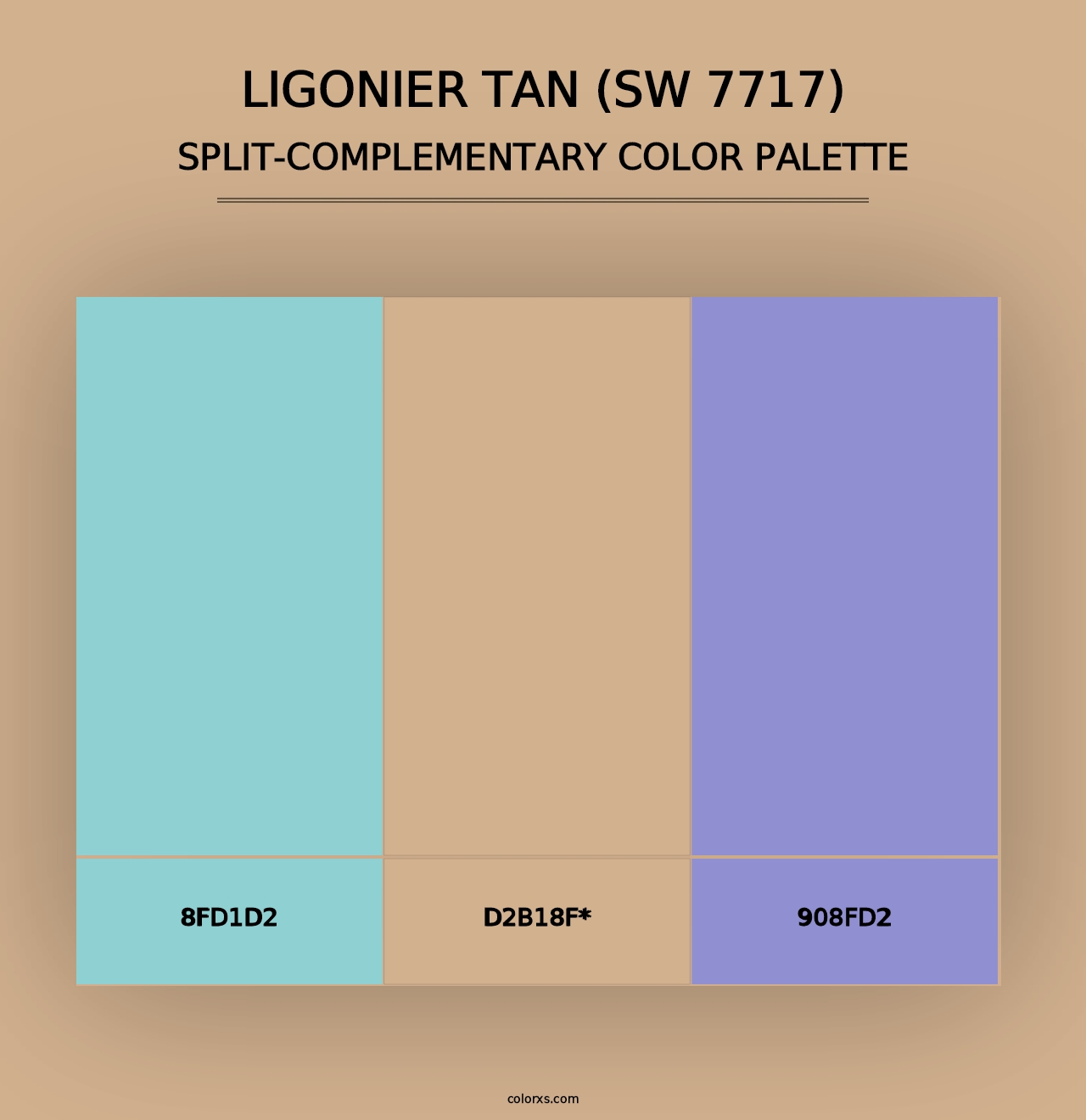 Ligonier Tan (SW 7717) - Split-Complementary Color Palette