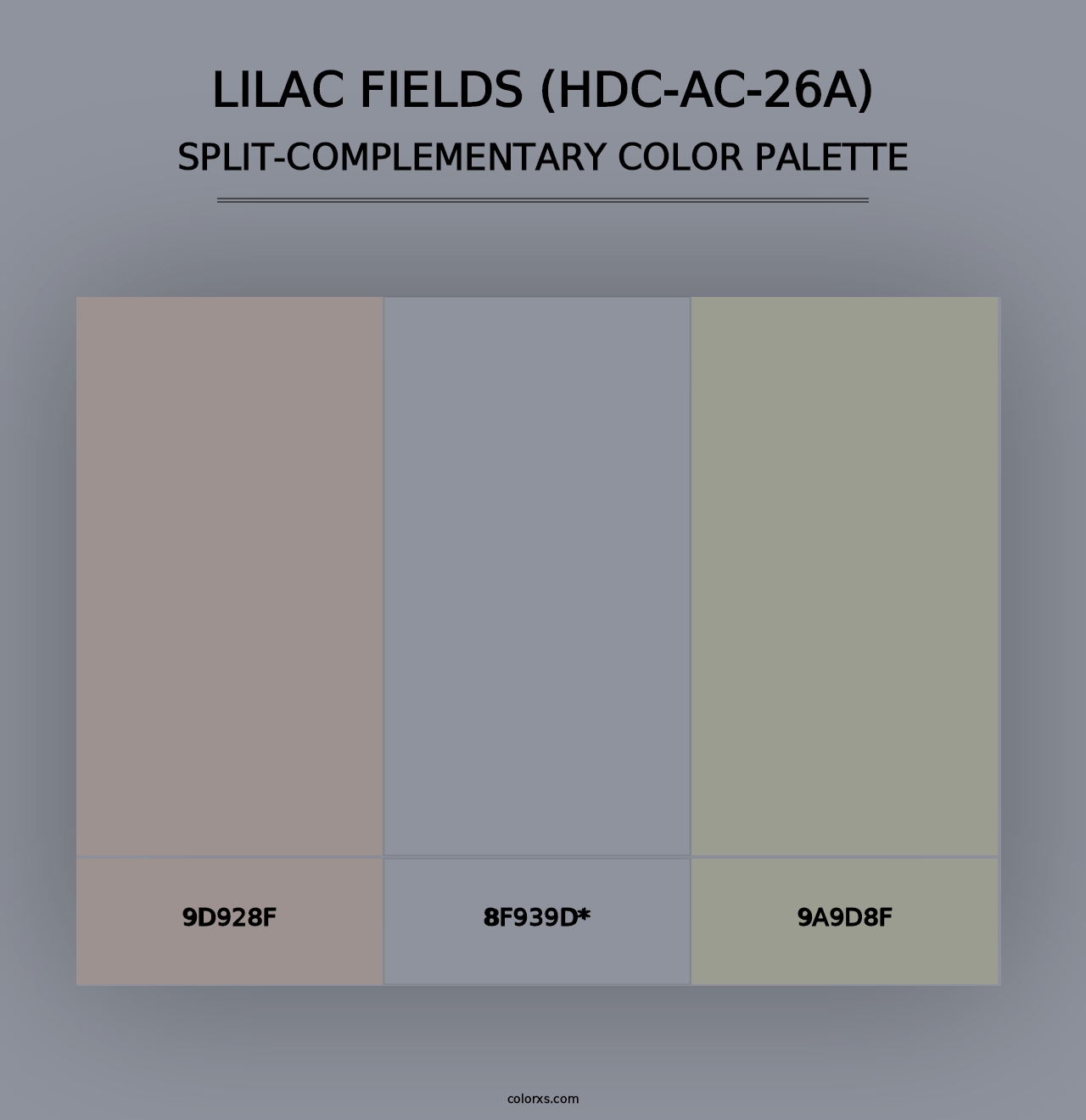 Lilac Fields (HDC-AC-26A) - Split-Complementary Color Palette