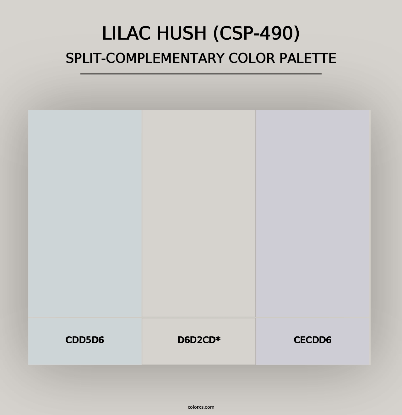 Lilac Hush (CSP-490) - Split-Complementary Color Palette