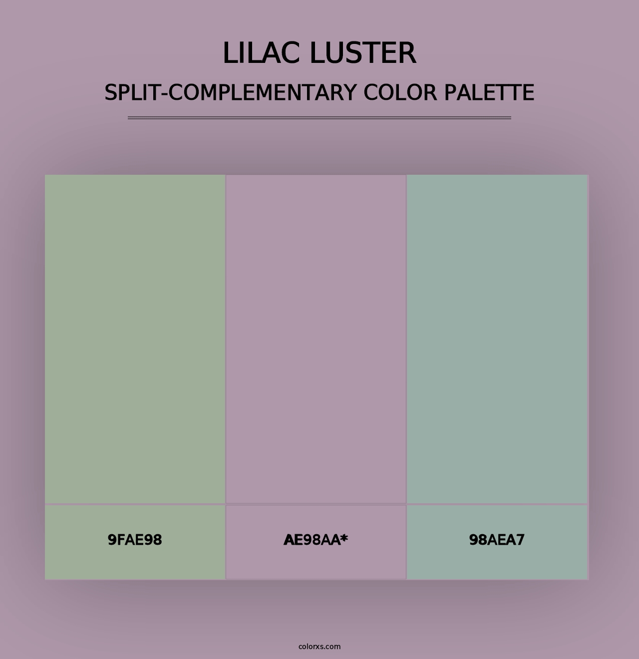 Lilac Luster - Split-Complementary Color Palette