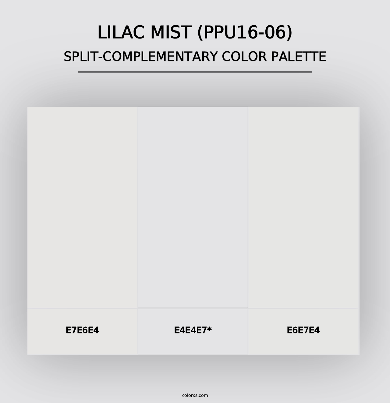 Lilac Mist (PPU16-06) - Split-Complementary Color Palette