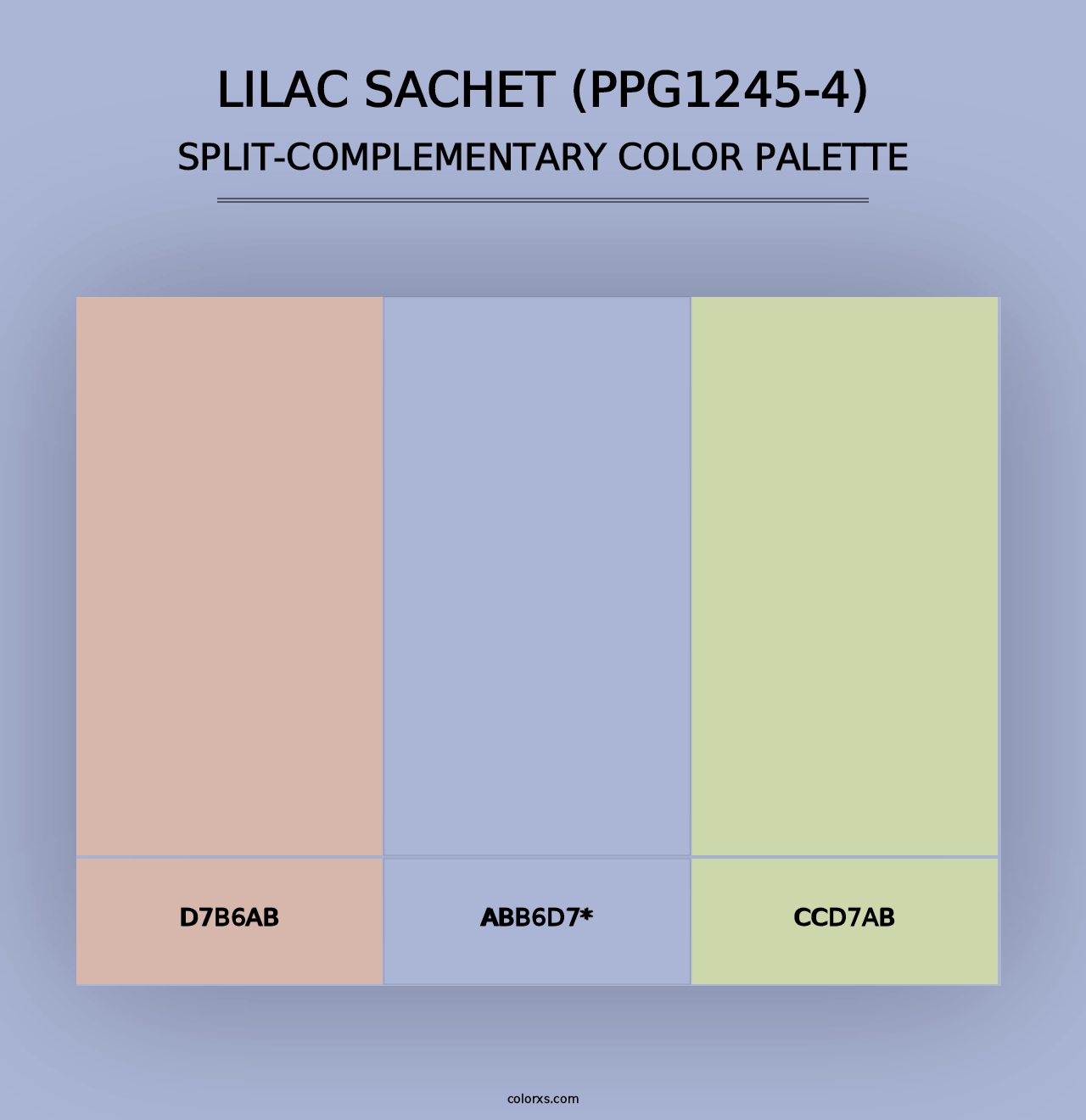 Lilac Sachet (PPG1245-4) - Split-Complementary Color Palette